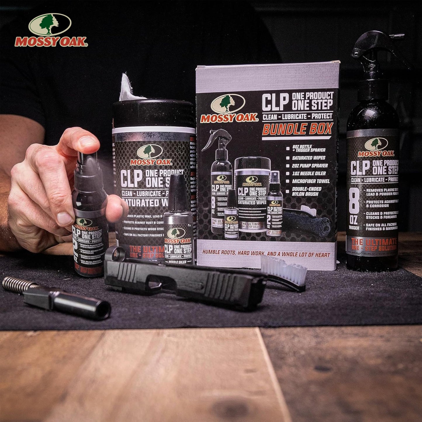 Mossy Oak CLP Gun Cleaning Oil | All-in-One Cleaner, Lubricant & Protectant | One-Step Gun Oil CLENZOIL