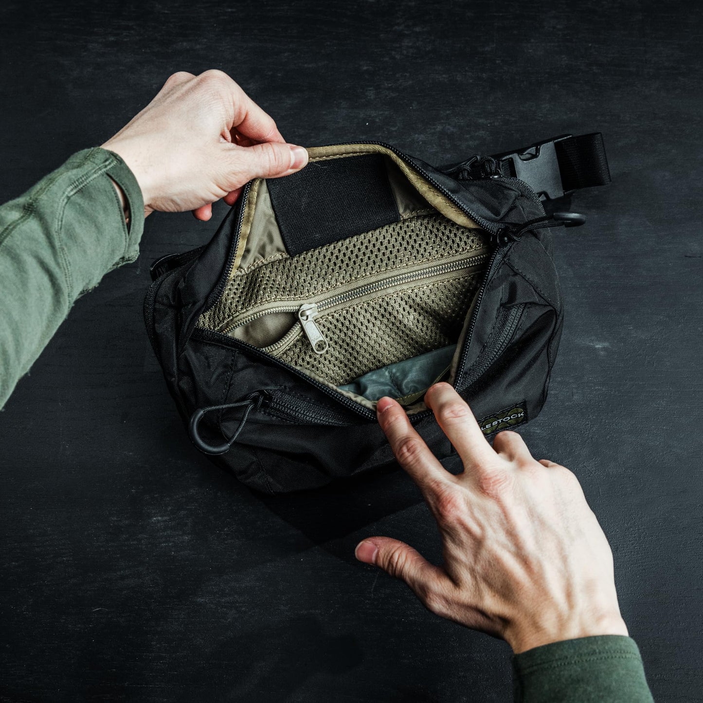 Eberlestock Bando Bag - Tactical Men's Fanny Pack w/Adjustable Waist Belt, Zippered Pockets, Compact Lightweight Belt Bag
