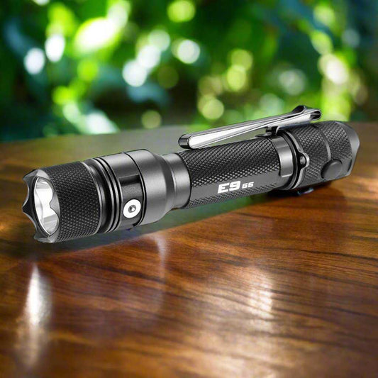 E9 GEN5 Long Throw- 3,000 Lumen  388 Meter  Tactical EDC Flashlight